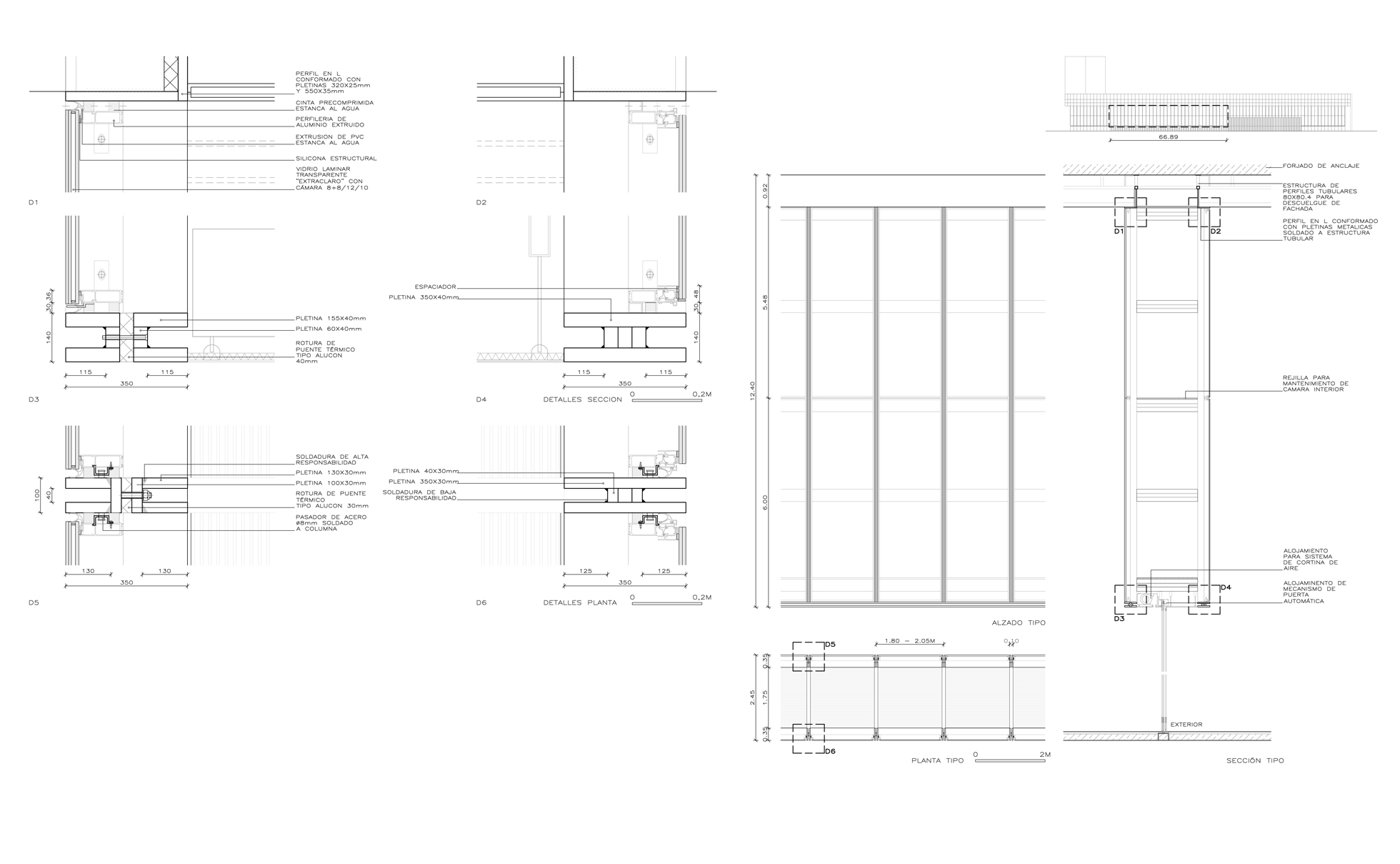 Doble mur cortina penjat