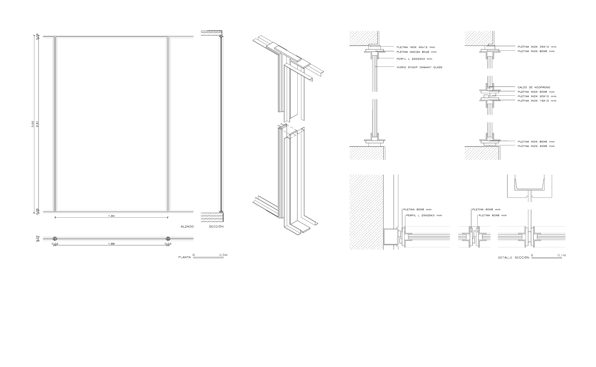 Fusteria d'acer inoxidable