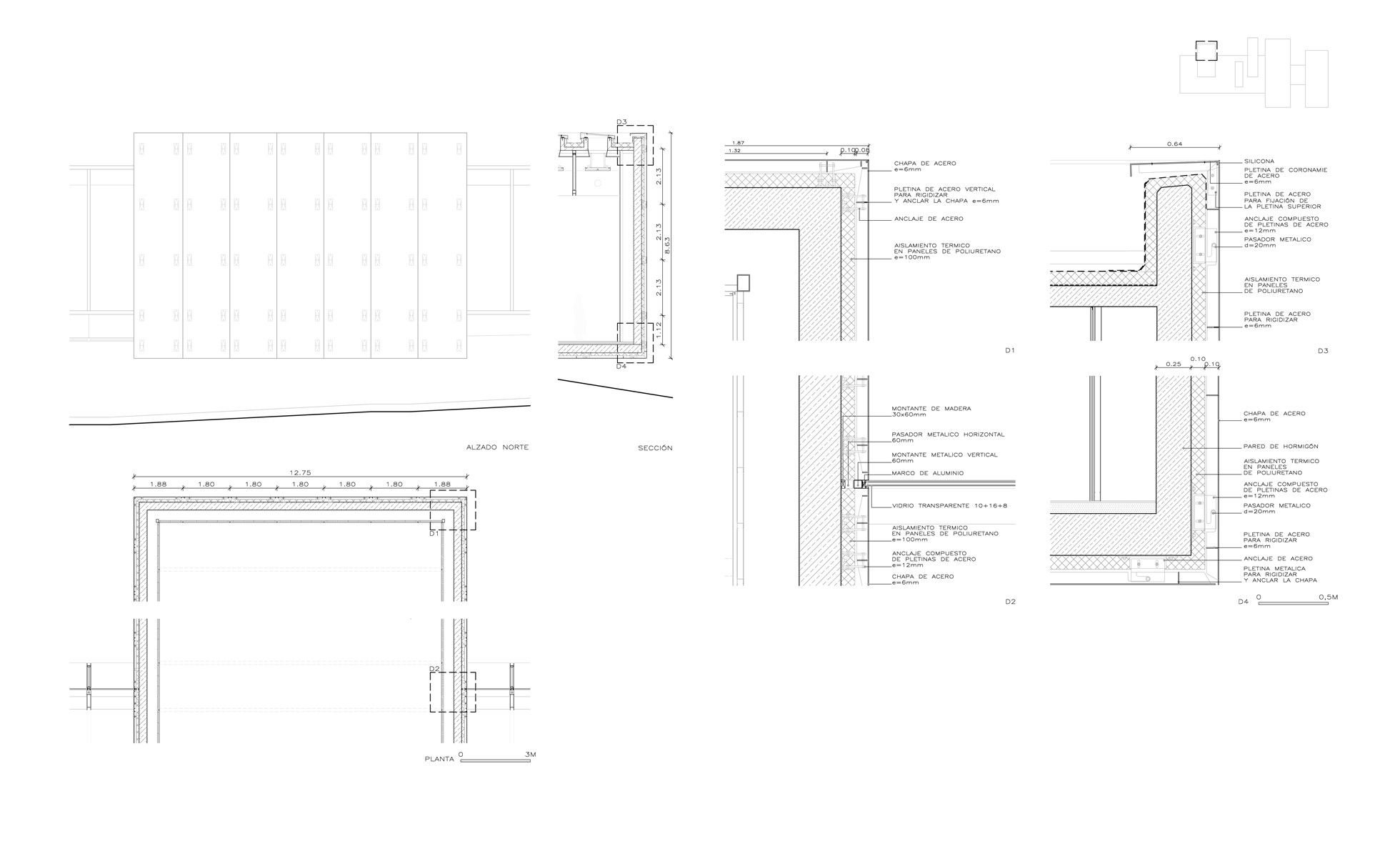 Revestimient de xapa d'acer