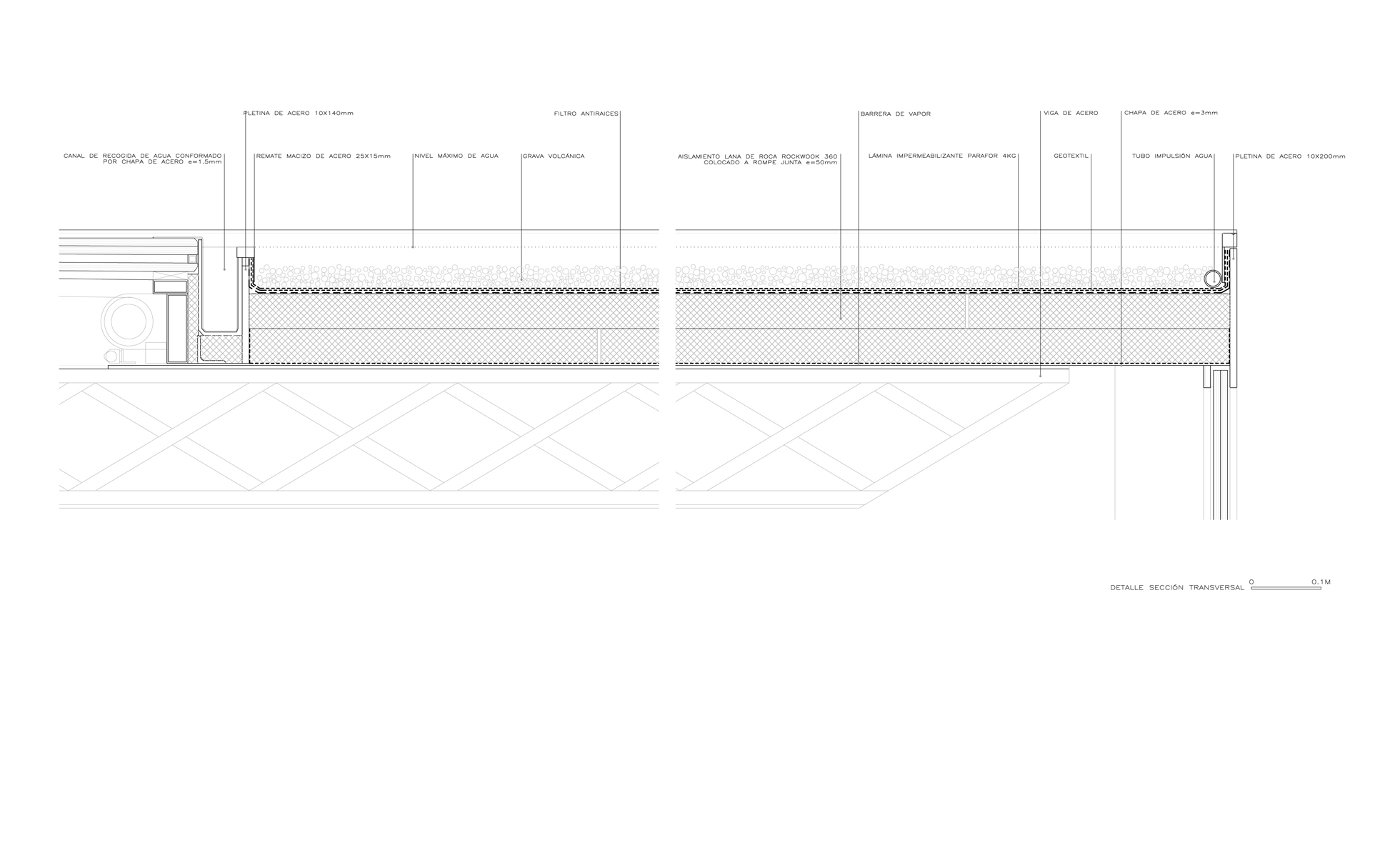 Coberta inundada amb graves