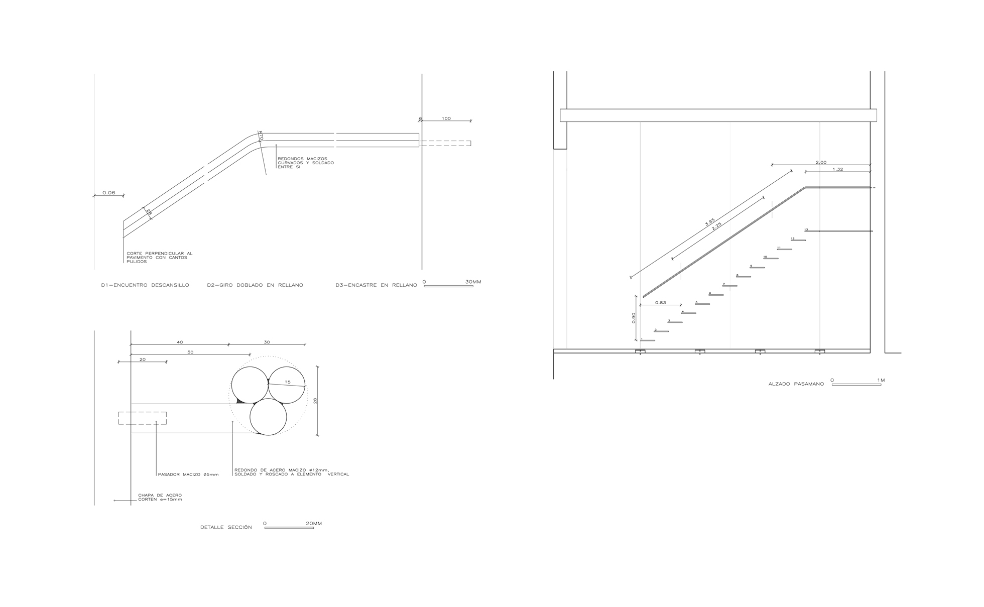 Passamà de rodons d'acer