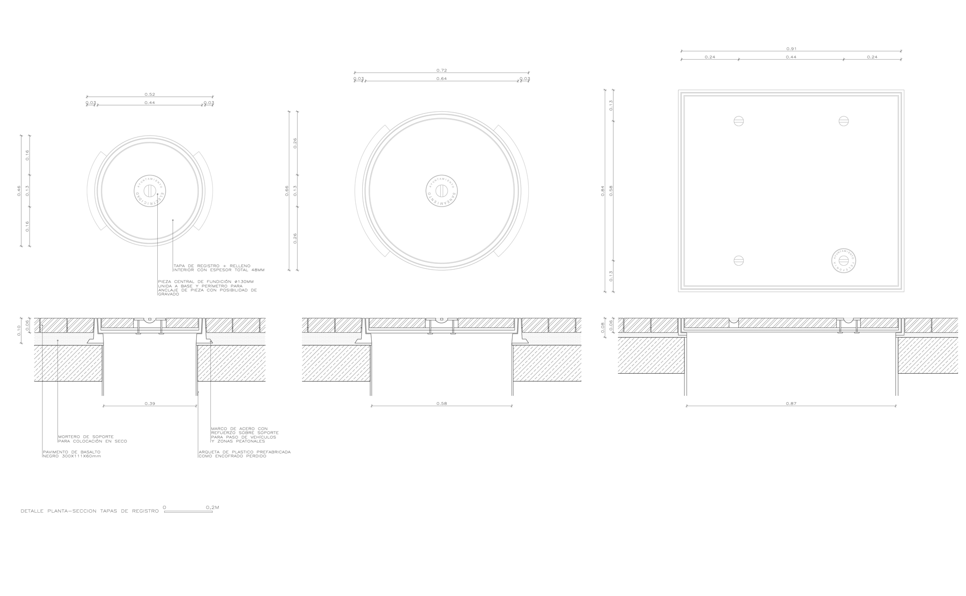 Marc i tapa de registre refós