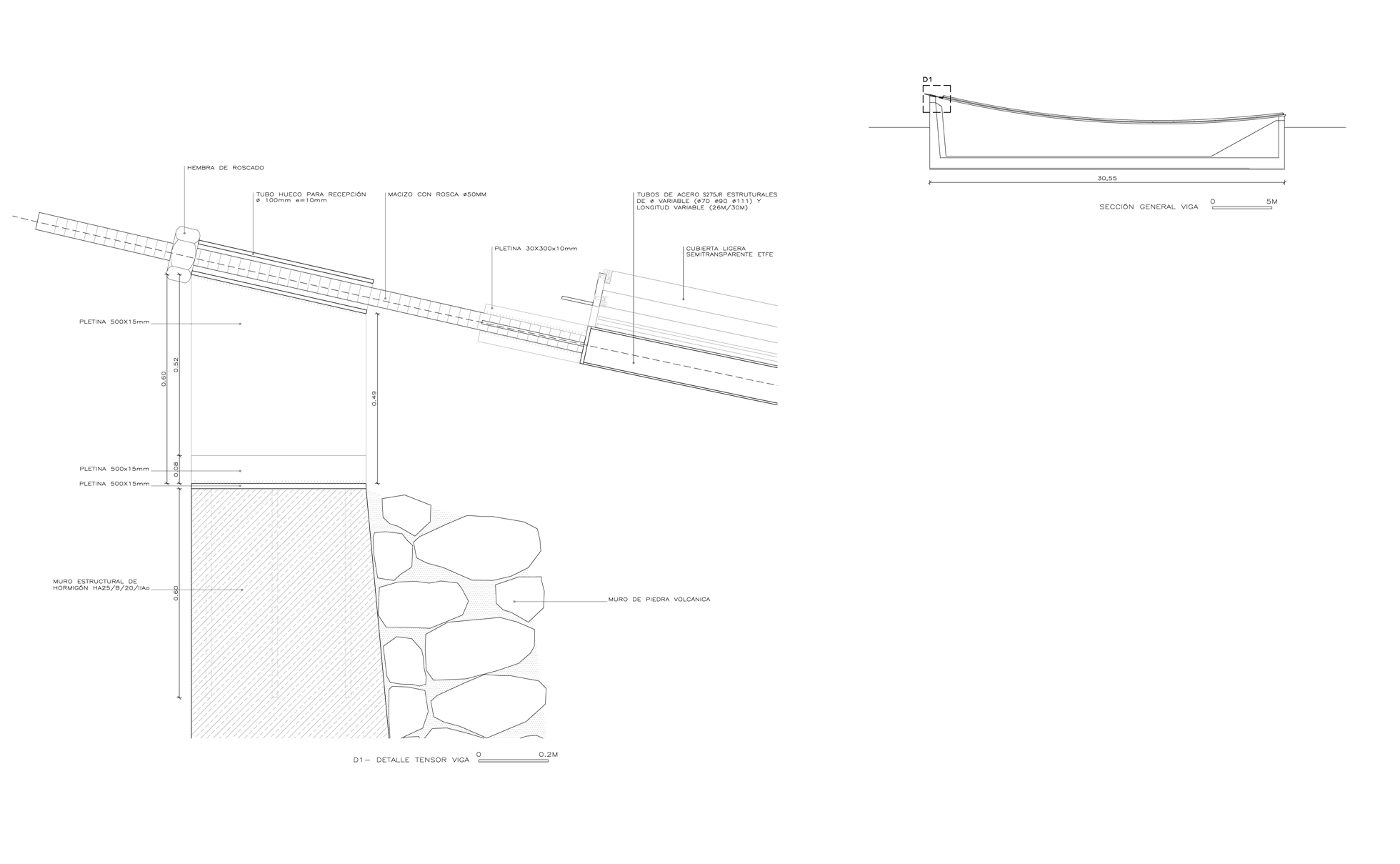 Biga acer perfil rodo foradat