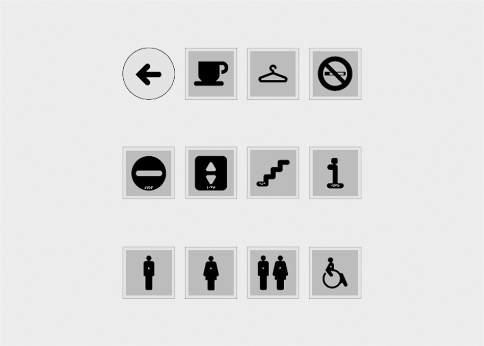 Señalización pictogramas invidentes Littera